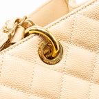 CHANEL GRAND SHOPPING TOTE CAVIAR BEIGE GHW