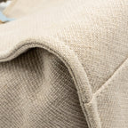 Chanel Deauville tote bag canvas / leather beige / light blue LGHW (microchip)