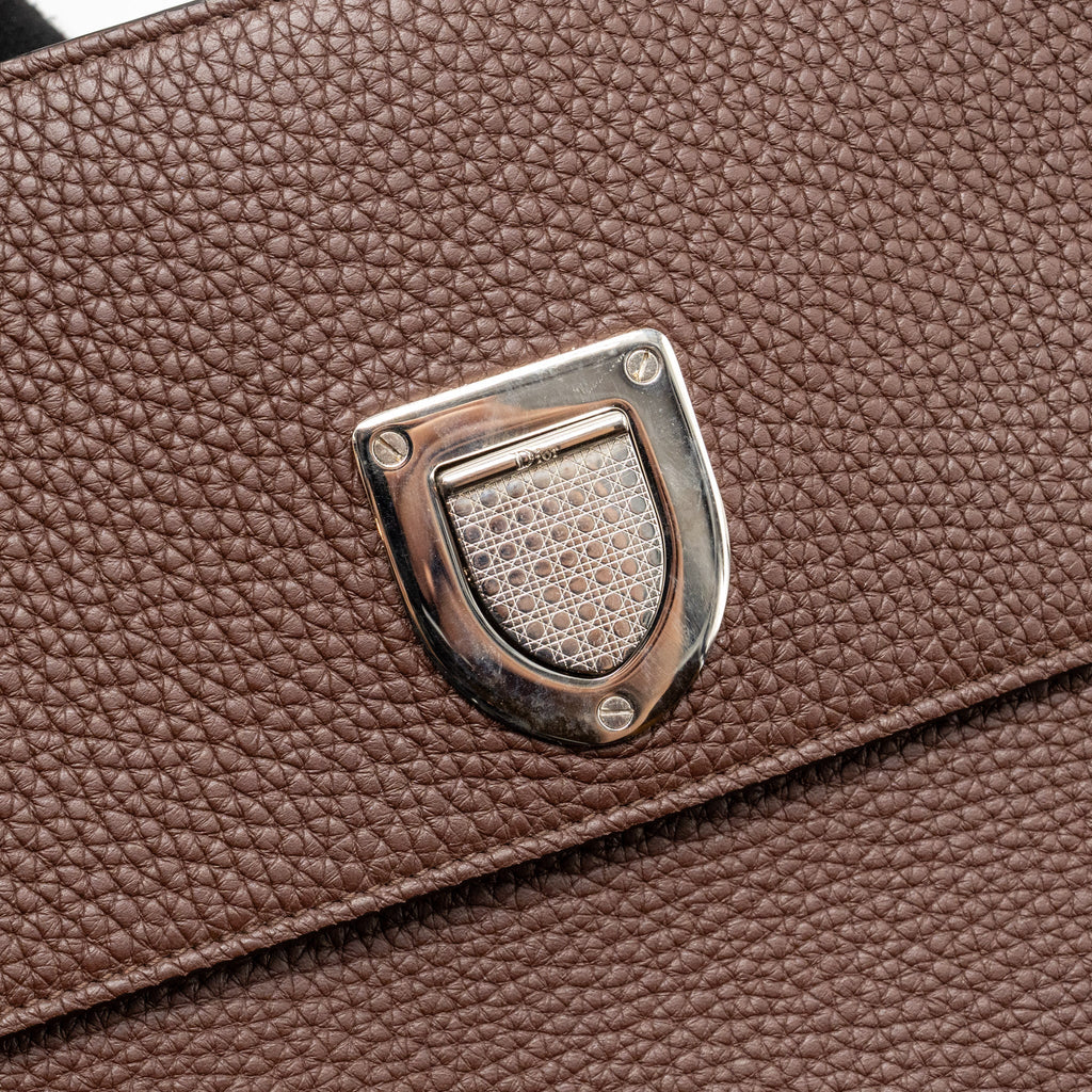 Dior Diorever Bag Pebbled Leather Dark Brown SHW