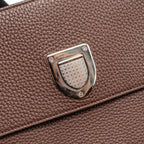 Dior Diorever Bag Pebbled Leather Dark Brown SHW