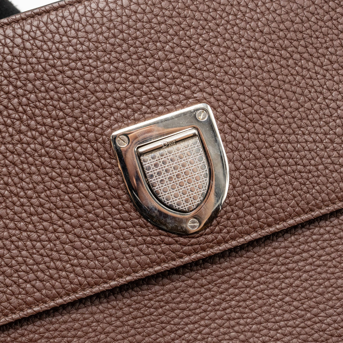 Dior Diorever Bag Pebbled Leather Dark Brown SHW