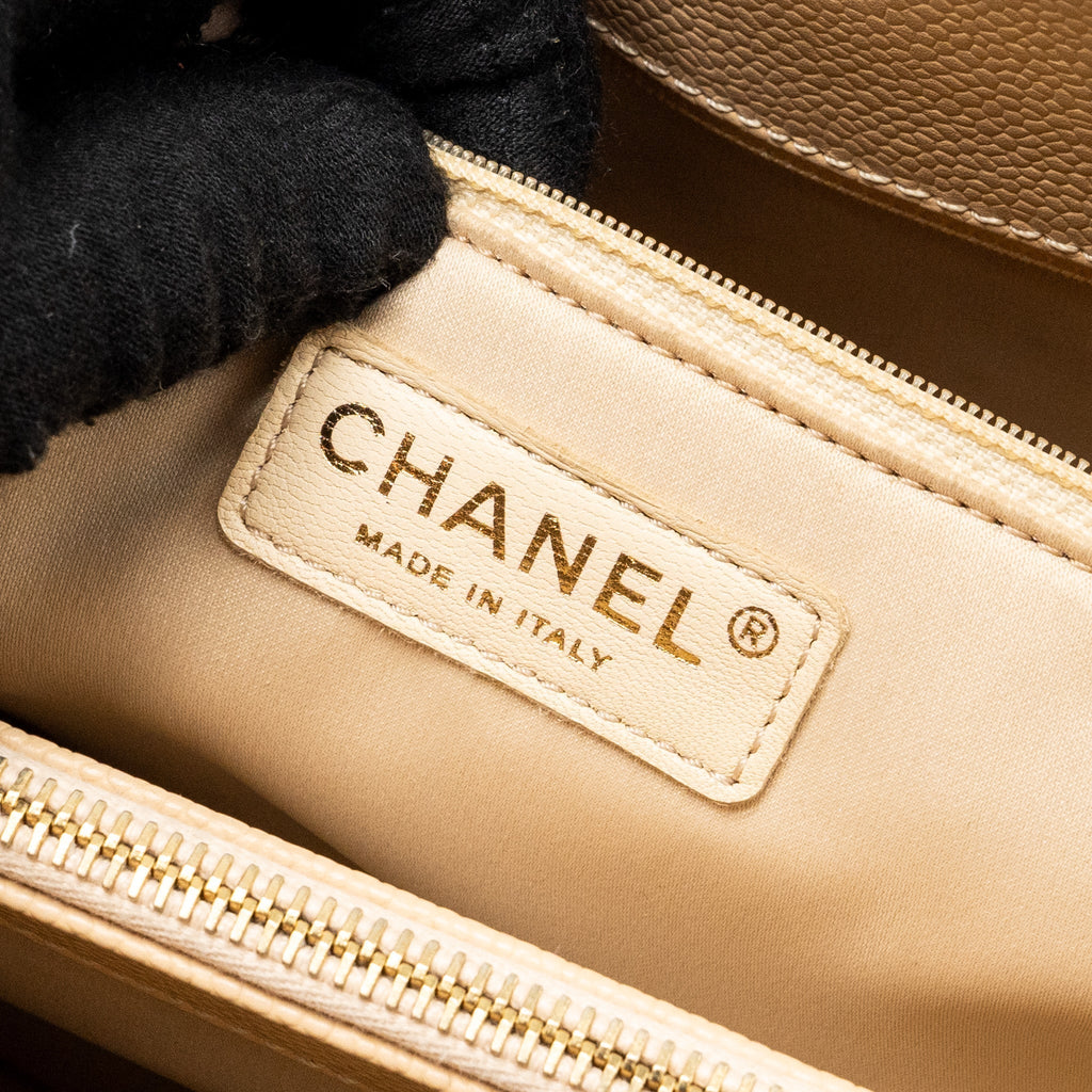 CHANEL GRAND SHOPPING TOTE CAVIAR BEIGE GHW