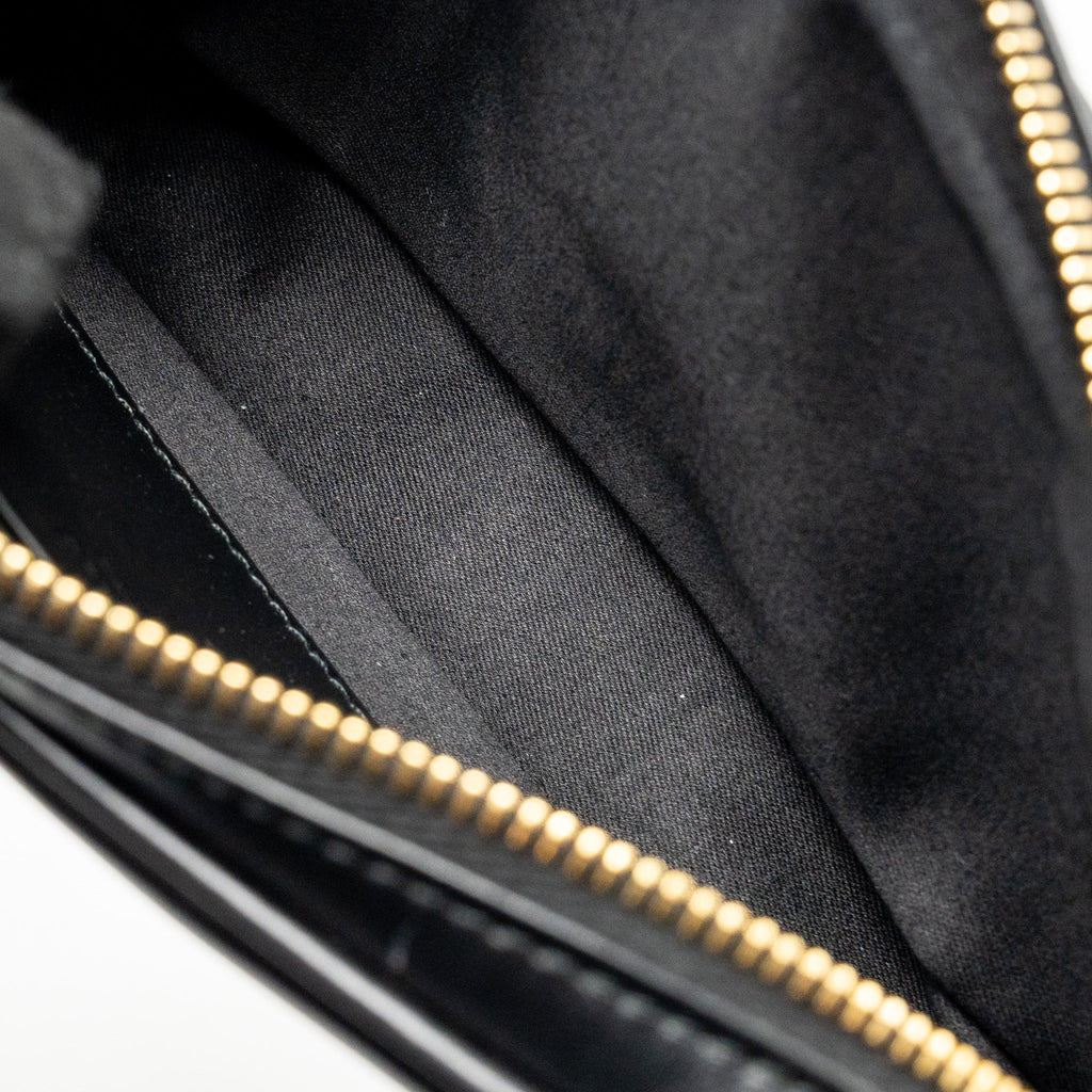 Miu Miu Size 75 mini belt bag soft calfskin black GHW