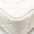CHANEL PEARL CRUSH MINI RECTANGULAR FLAP BAG LAMBSKIN WHITE GHW (MICROCHIP)