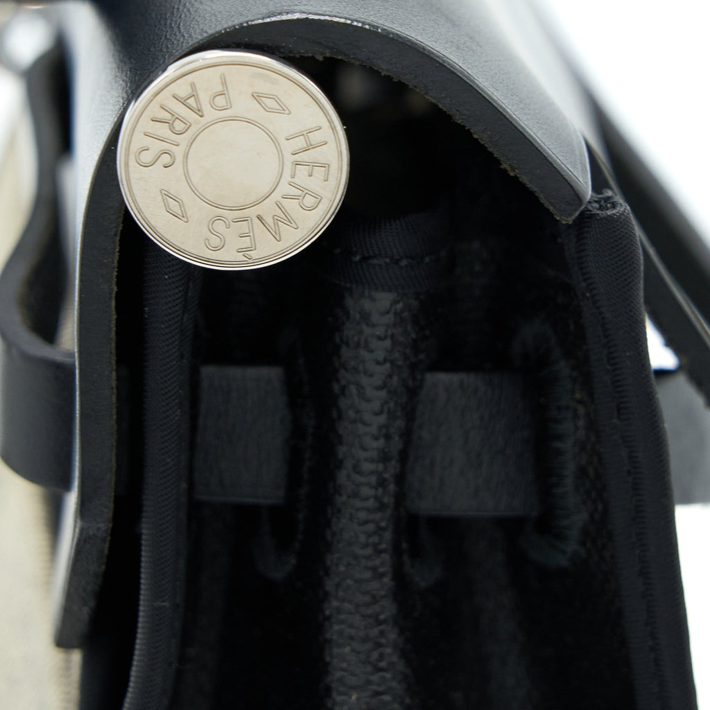 HERMES HERBAG ZIP 31 CANVAS/LEATHER BLACK SHW