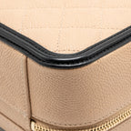 Chanel medium filigree vanity case caviar beige/black GHW