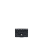 CHANEL CLASSIC FLAP CARD HOLDER CAVIAR BLACK SHW (HOLOGRAM)