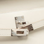 Hermes Kelly Pochette swift gris perle SHW
