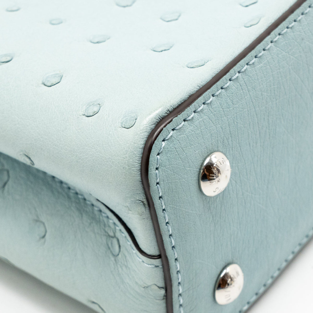Louis Vuitton Mini Capucines Ostrich Light Blue SHW