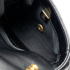 CHANEL 22S GIANT CHAIN MINI FLAP BAG LAMBSKIN BLACK BRUSHED GHW (MICROCHIP)