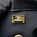 CHANEL 22S GIANT CHAIN MINI FLAP BAG LAMBSKIN BLACK BRUSHED GHW (MICROCHIP)