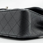 CHANEL MEDIUM CLASSIC DOUBLE FLAP BAG CAVIAR BLACK SHW