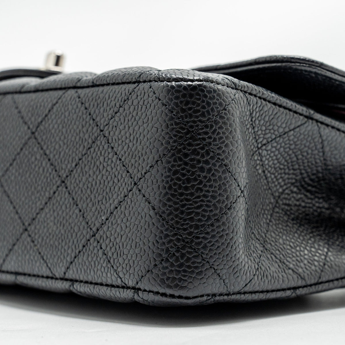 CHANEL MEDIUM CLASSIC DOUBLE FLAP BAG CAVIAR BLACK SHW