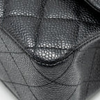 CHANEL MEDIUM CLASSIC DOUBLE FLAP BAG CAVIAR BLACK SHW