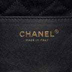 CHANEL 23S MINI 22 BAG WITH PEARL SHINY CALFSKIN BLACK BRUSHED GHW (MICROCHIP)