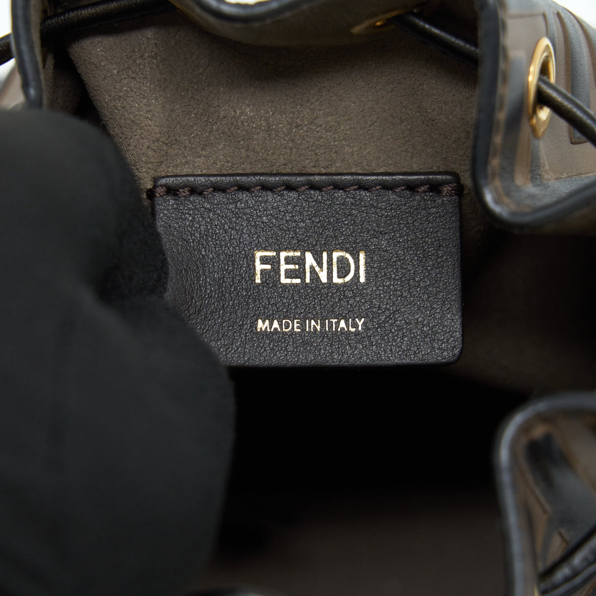 FENDI MON TRESOR BUCKET BAG CALFSKIN BROWN GHW