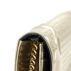 DIOR DIORAMA WALLET ON CHAIN METALLIC GOLD WITH GHW