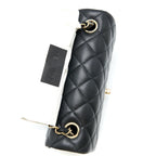 CHANEL MINI RECTANGULAR FLAP BAG LAMBSKIN BLACK LGHW (MICROCHIP)