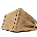 Hermes Birkin 30 Matte Crocodile Porosus Chai GHW