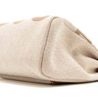 Hermes Herbag 31 zip bag toile H plume canvas / hunter Fauve / ecru- beige GHW