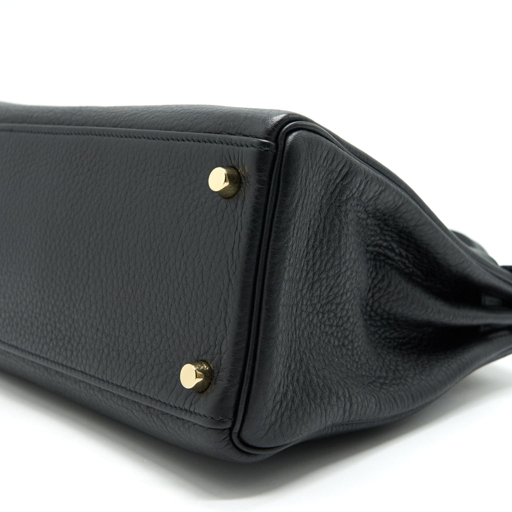 HERMES KELLY 32 BLACK GHW