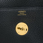 Hermes Lindy 30 Clemence Black GHW