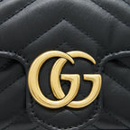 GUCCI GG MARMONT SUPER MINI LEATHER BAG IN BLACK