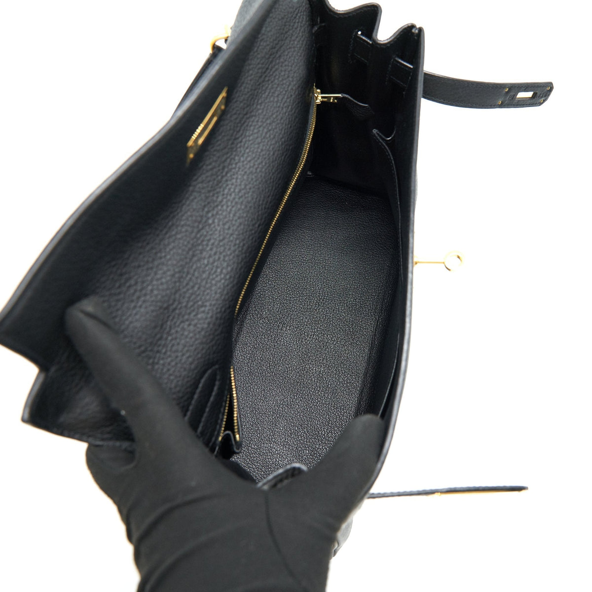HERMES KELLY 32 BLACK GHW