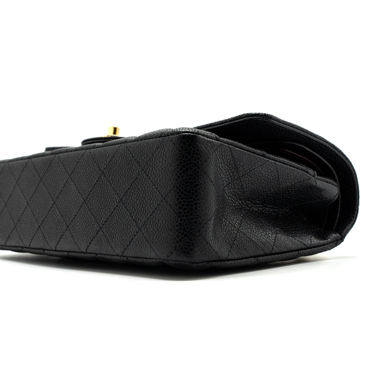 CHANEL MEDIUM CLASSIC DOUBLE FLAP BAG CAVIAR BLACK GHW(MICROCHIP)