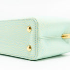 LOUIS VUITTON MINI CAPUCINES CALFSKIN IRIDESCENT GREEN LGHW