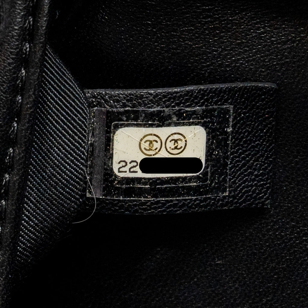 CHANEL MEDIUM BOY BAG LAMBSKIN BLACK GHW