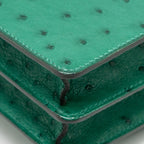 Hermes Mini Roulis Ostrich Vert Vertigo SHW