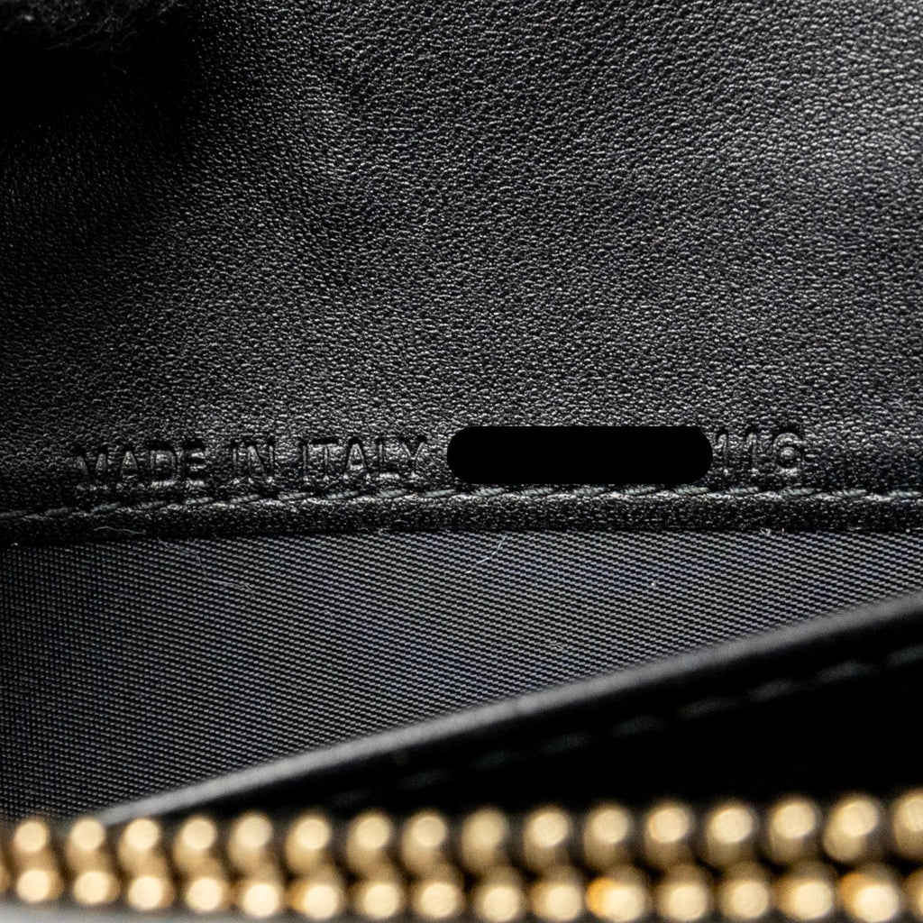 DIOR DIORAMA WALLET WITH CHAIN CALFSKIN BLACK GHW