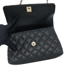 CHANEL SMALL COCO HANDLE CAVIAR BLACK LGHW (MICROCHIP)