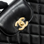 CHANEL 23K MINI SHOPPING BAG CALFSKIN BLACK GHW (MICROCHIP)
