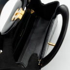 CHANEL 23K MINI SHOPPING BAG CALFSKIN BLACK GHW (MICROCHIP)