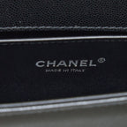 CHANEL SMALL BOY BAG CAVIAR BLACK RUTHENIUM SHW (MICROCHIP)