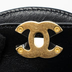 CHANEL 23K MINI SHOPPING BAG CALFSKIN BLACK GHW (MICROCHIP)