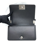 CHANEL SMALL BOY BAG CAVIAR BLACK RUTHENIUM SHW (MICROCHIP)