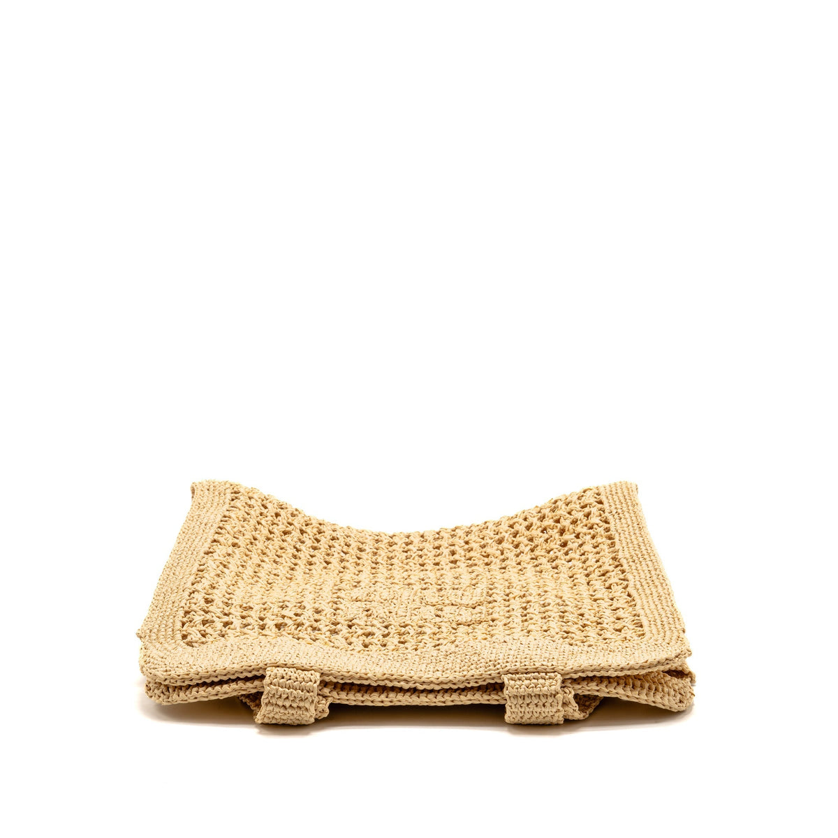 Miu Miu Ivy Crochet Tote Bag Raffia/Cotton/Calfskin Beige SHW