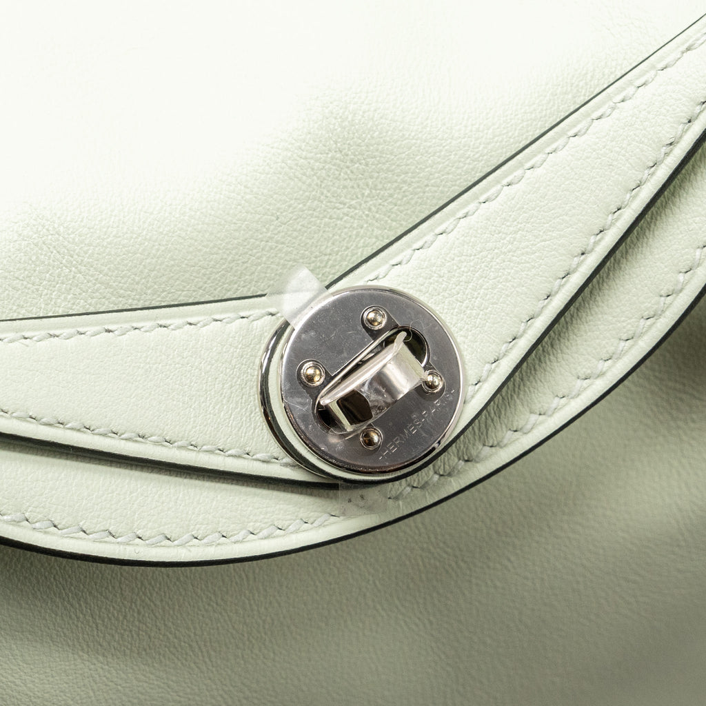 Hermes Mini Lindy Swift Vert Fizz SHW