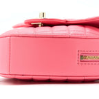 CHANEL 22S HEART BAG LAMBSKIN PINK LGHW (MICROCHIP)