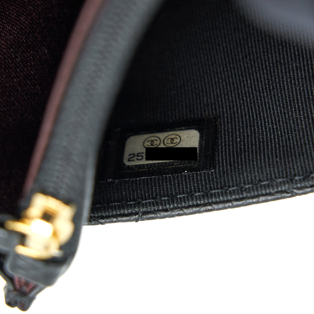 CHANEL CLASSIC WALLET ON CHAIN CAVIAR BLACK WITH GHW