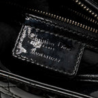 DIOR MEDIUM LADY DIOR PATENT LEATHER BLACK SHW