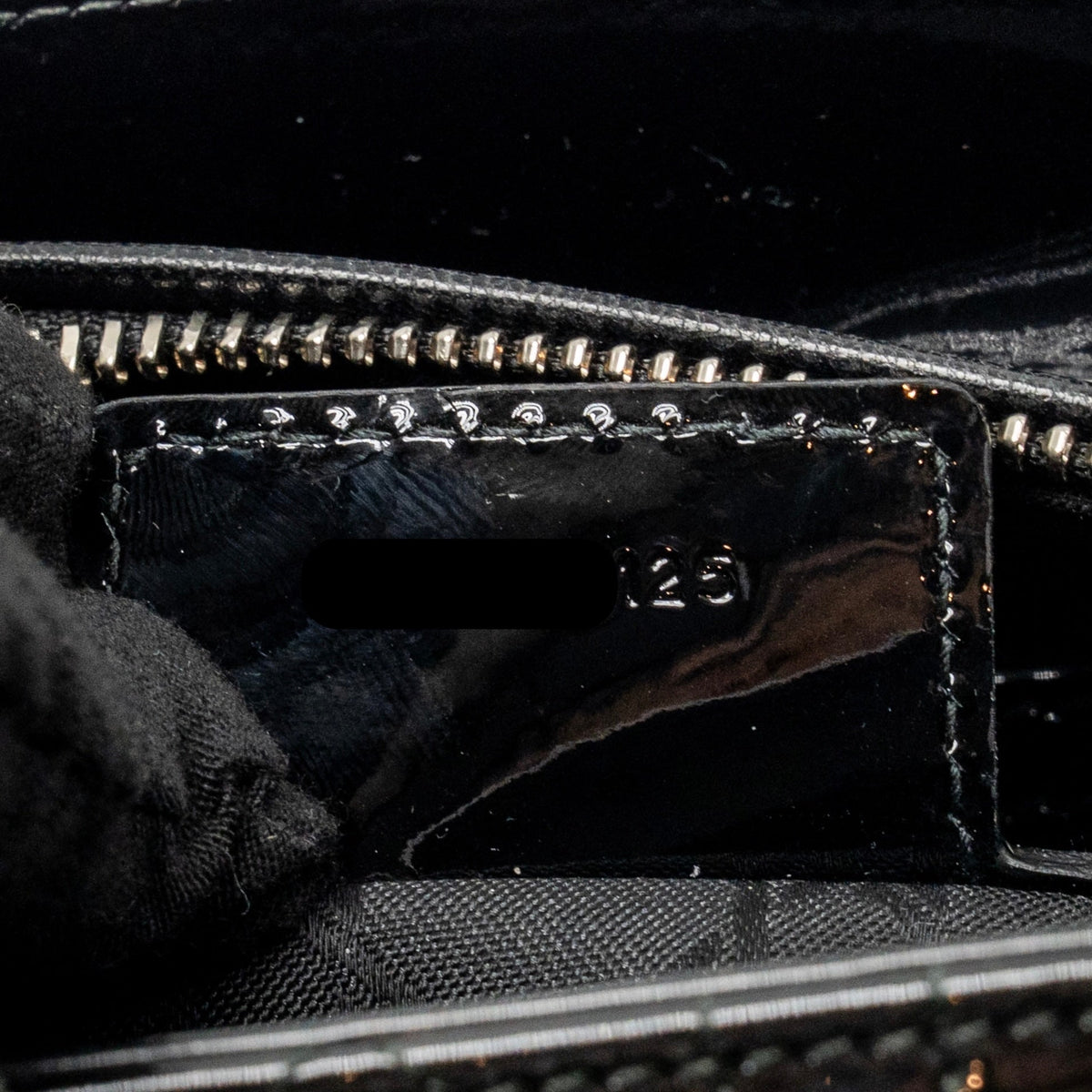 DIOR MEDIUM LADY DIOR PATENT LEATHER BLACK SHW