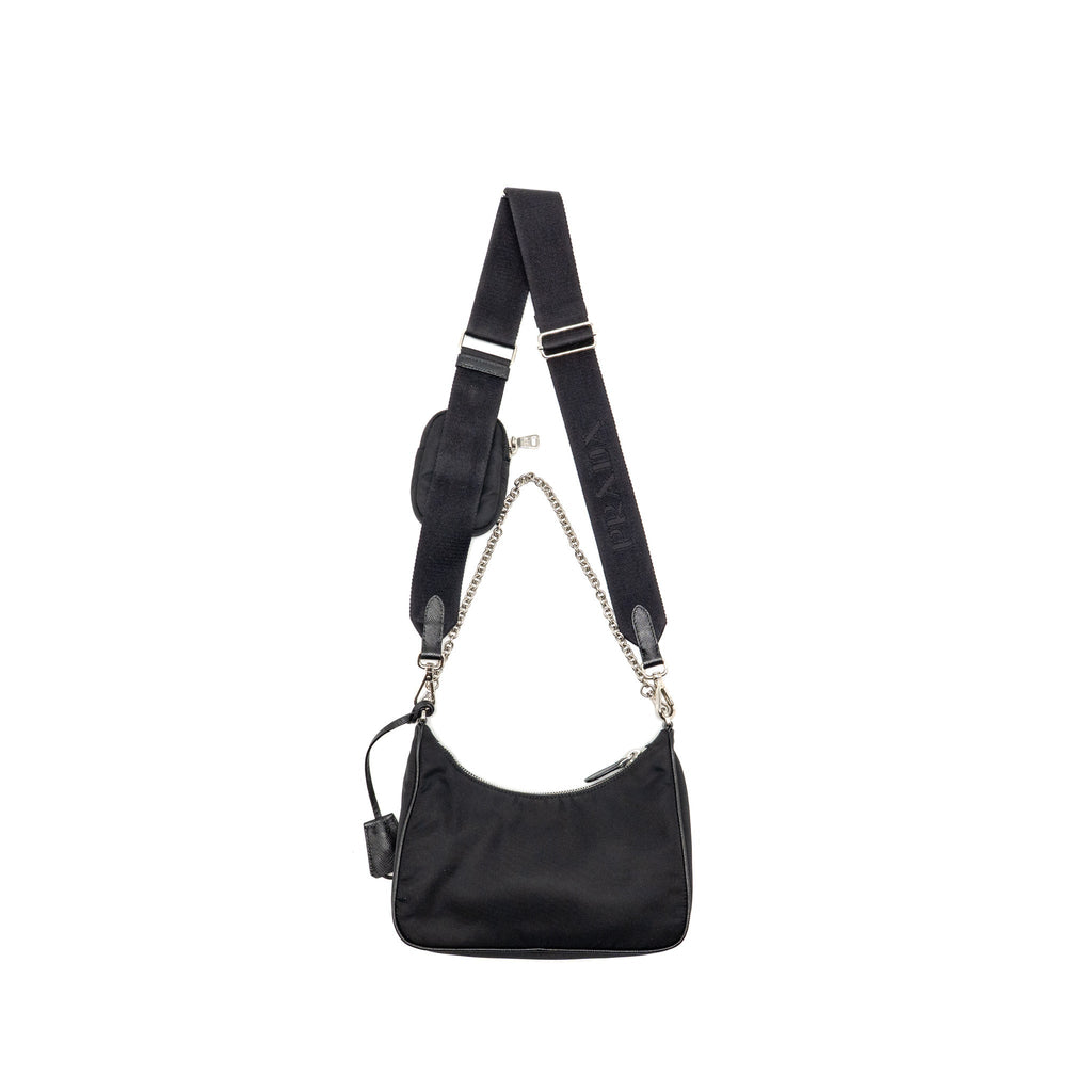 Prada Re-Edition 2005 Re-Nylon bag Recycled Polyamide Black SHW