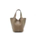 Hermes Picotin 18 Lock Bag Etoupe SHW