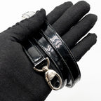 DIOR MEDIUM LADY DIOR PATENT LEATHER BLACK SHW