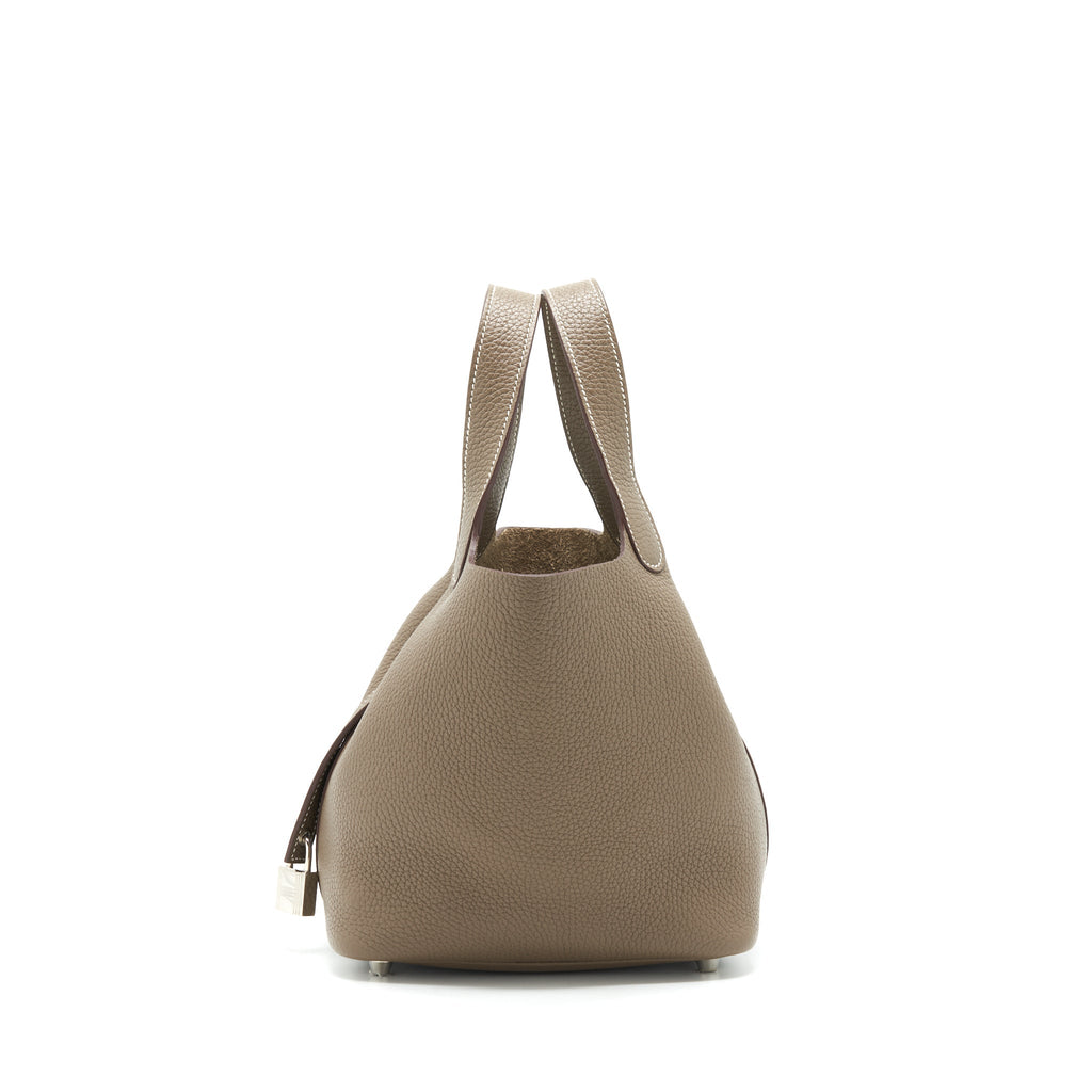 Hermes Picotin 18 Lock Bag Etoupe SHW