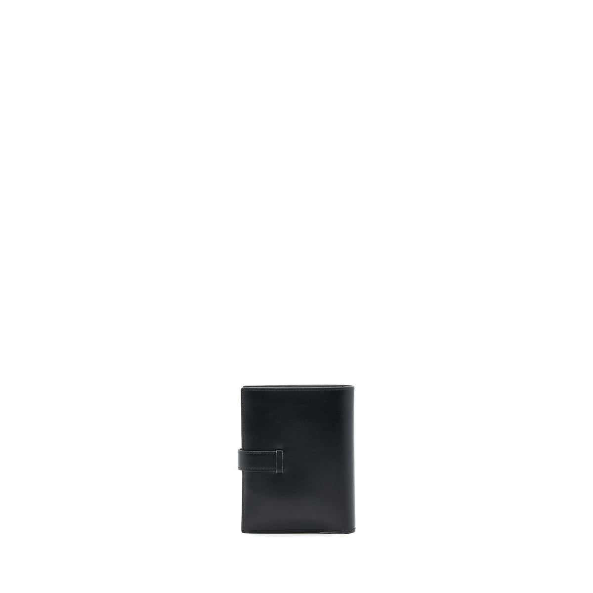 Hermes Bearn Compact Wallet Box Calfskin Black GHW